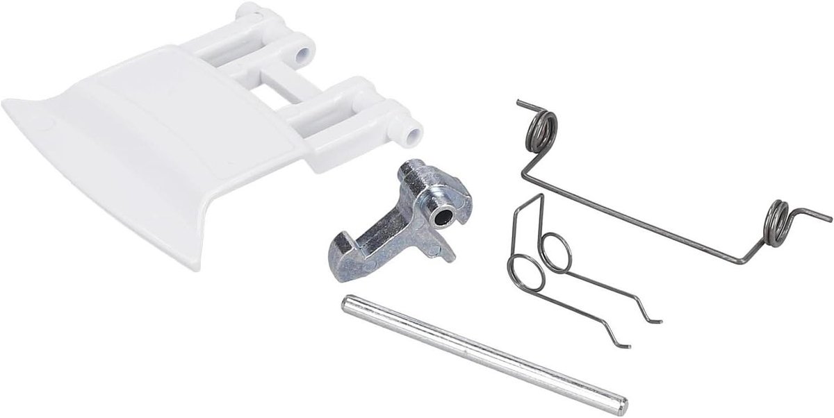 Deurgreep Wasmachine - Deurklink Set - Wasmachine Reparatie - Metalen Onderdelen - 72 millimeter - Wit