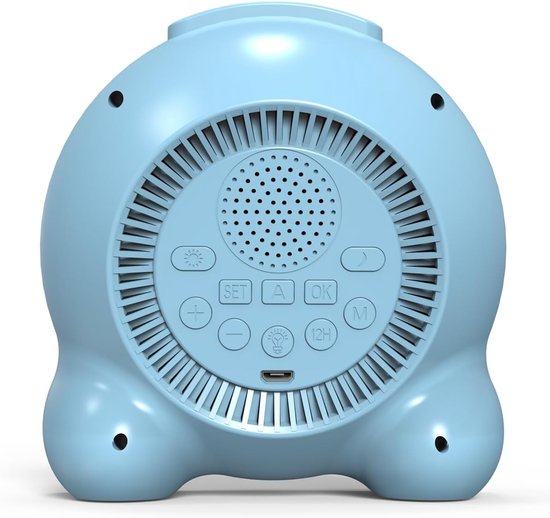 Kinderwekker - Slaaptrainer Kinderen - Tijd Leren - Zon Maan Symbolen - 14 cm - Blauw — afbeelding 4