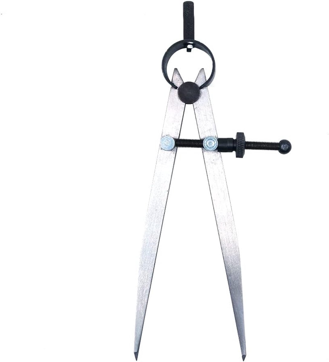 SnelShoppen - 8 inch verstelbare vergrendelbare stalen scheidingsvleugel leer passer/divider voor precisiewerk, houtbewerking, metaalbewerking en teke