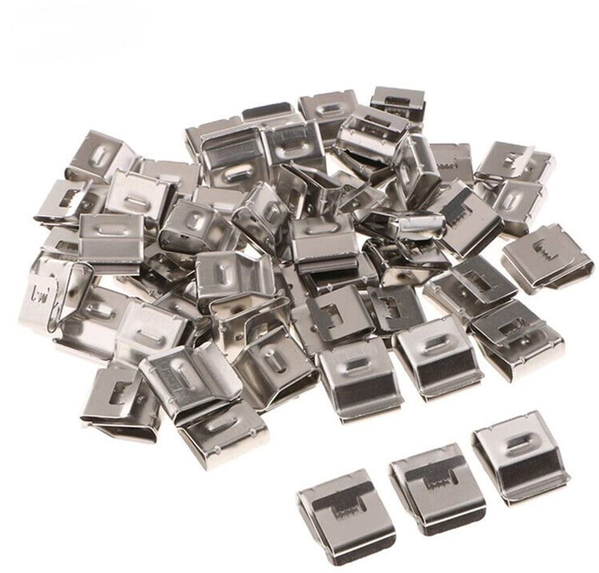 Solar panel kabelclips 20/30/50/100 stuks - roestvrij staal - sterke bevestiging - voor kabelbeheer - ShopVlot