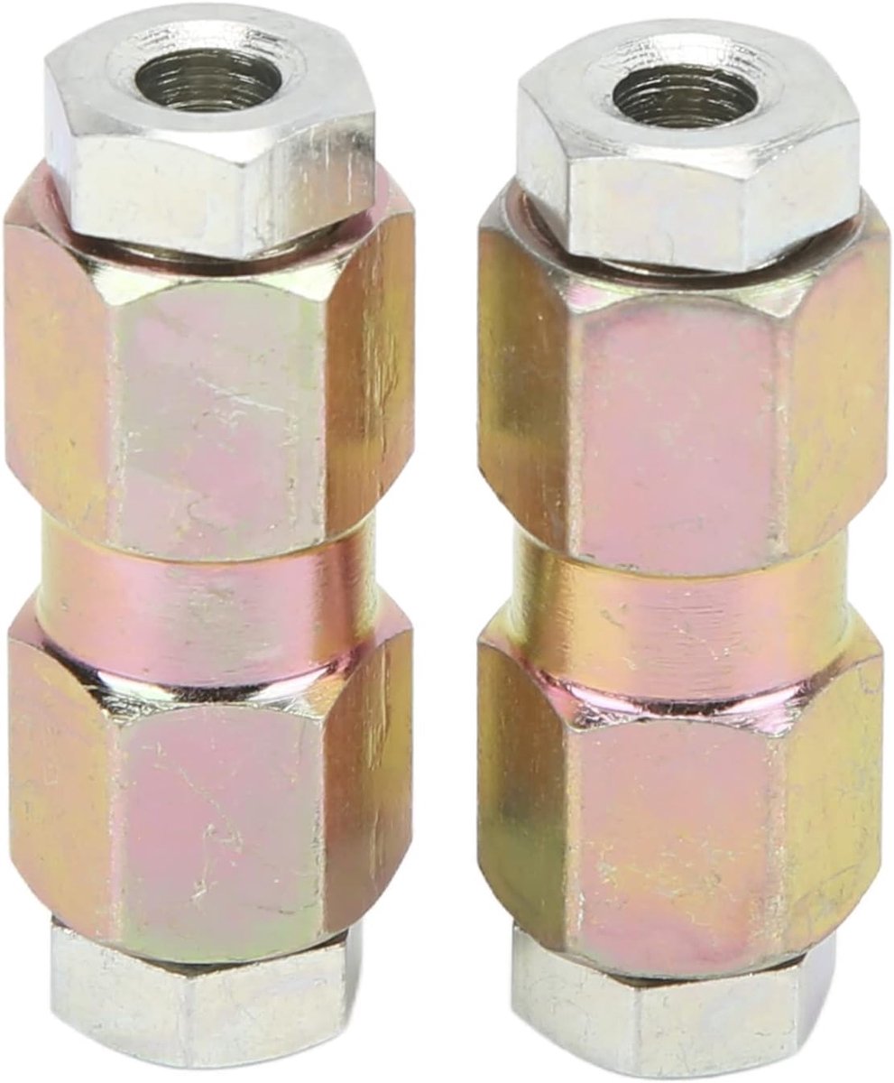 SnelShoppen - 2 Stuks Remslang Koppelingen 10mm Metaal Inline Mannen en Vrouwen Moeren voor 3/16 Inch Olieleidingen Auto Accessoires