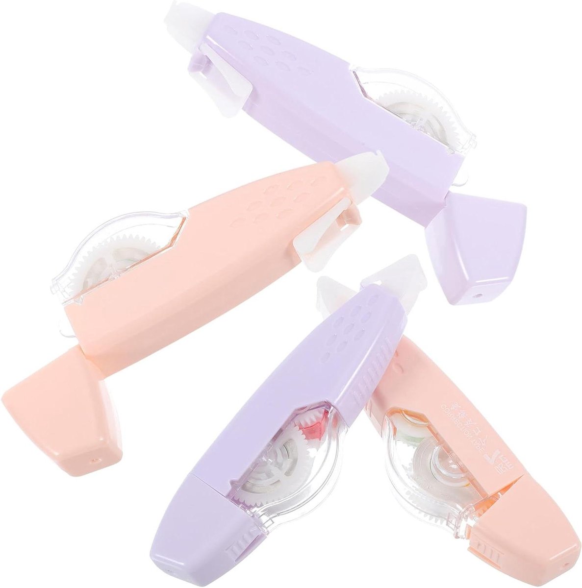 Correctietape Set - Schrijftape Roller - Fouten Corrigeren - Direct Overschrijfbaar - 10.5 cm - Diverse Kleuren
