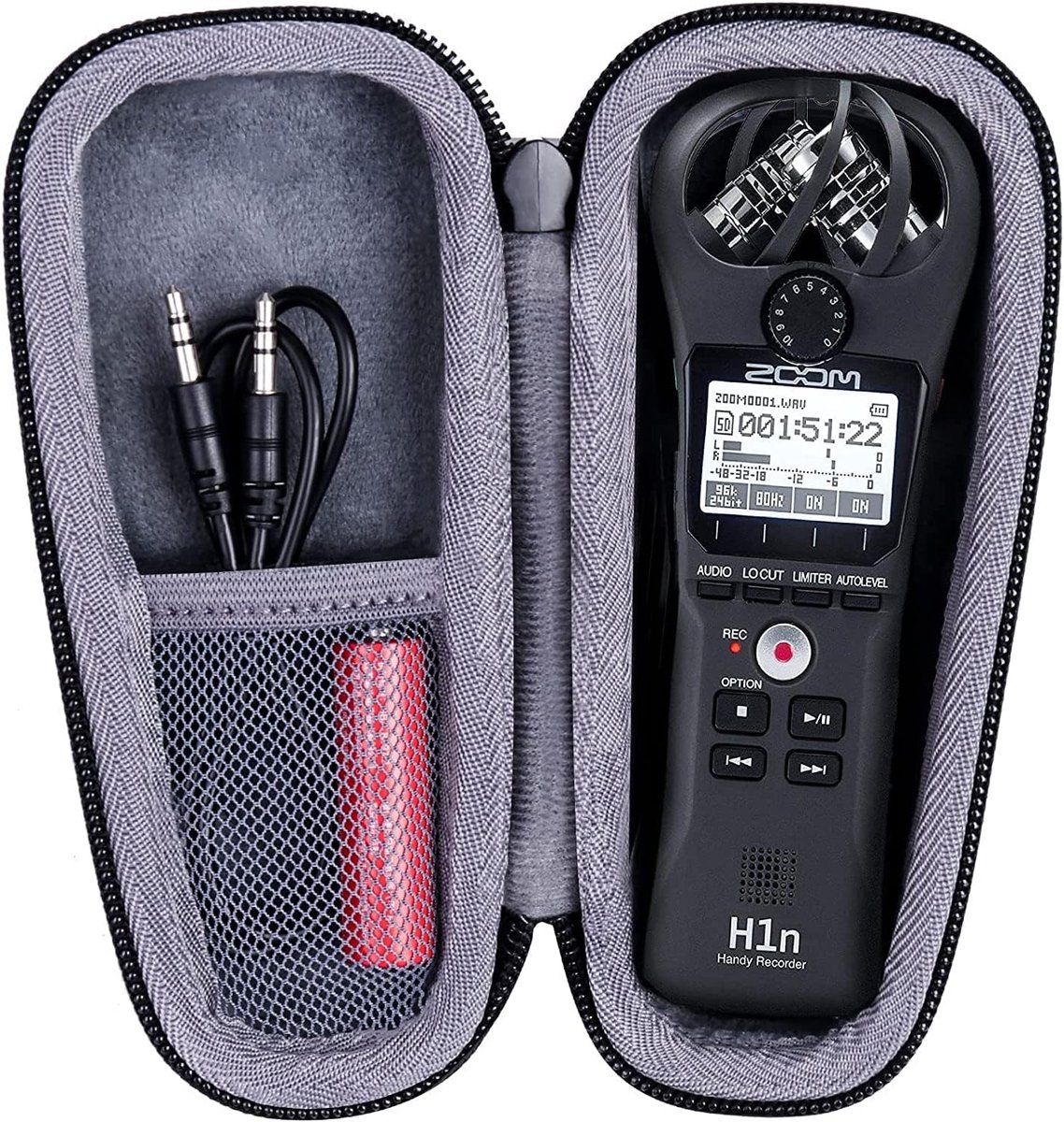 SnelShoppen - Harde Opbergcase voor Zoom H1n Podcast Recorder, EVA Materiaal, Zwart, Ideaal voor Reis en Mobiel Gebruik