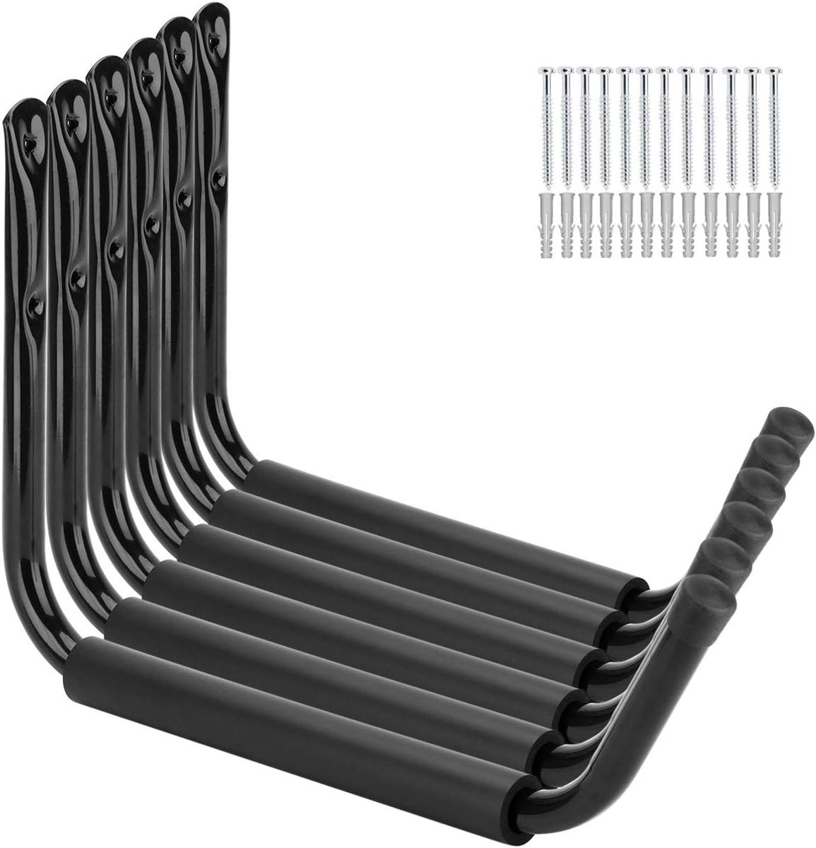 Garage opslag haken 15 inch - zware kwaliteit stalen rack - ideaal voor surfboards en kano's - 6 stuks - ShopVlot
