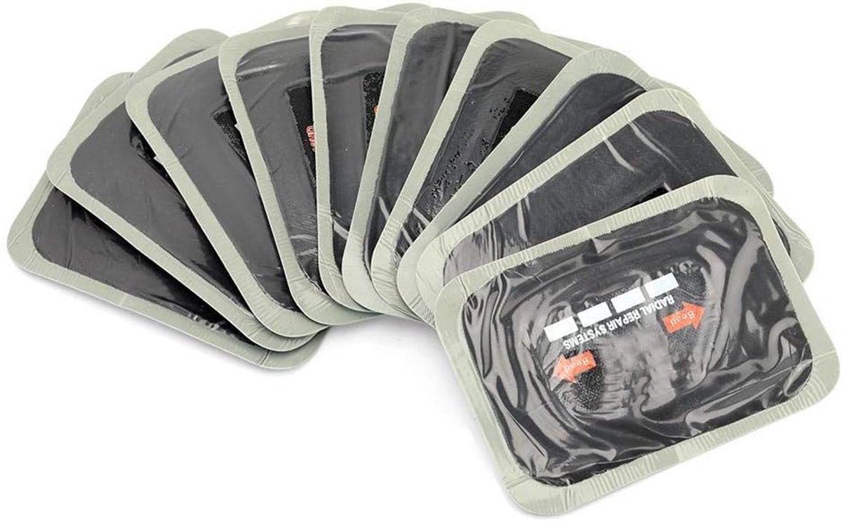 SnelShoppen - Tyre Repair Film, Set van 10, 80 x 120 mm, Natuurrubber Tubeless Patches met Sterke Hechting en Verbeterde Treksterkte voor Snelle Bande