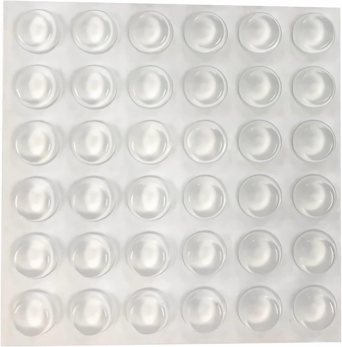 SnelShoppen - Transparante Elastische Beschermbuffer Voor Meubels - Geluiddempende Rubberbuffer Voor Deuren, Kasten, Toetsenborden - 36 Stuks (15 x 15