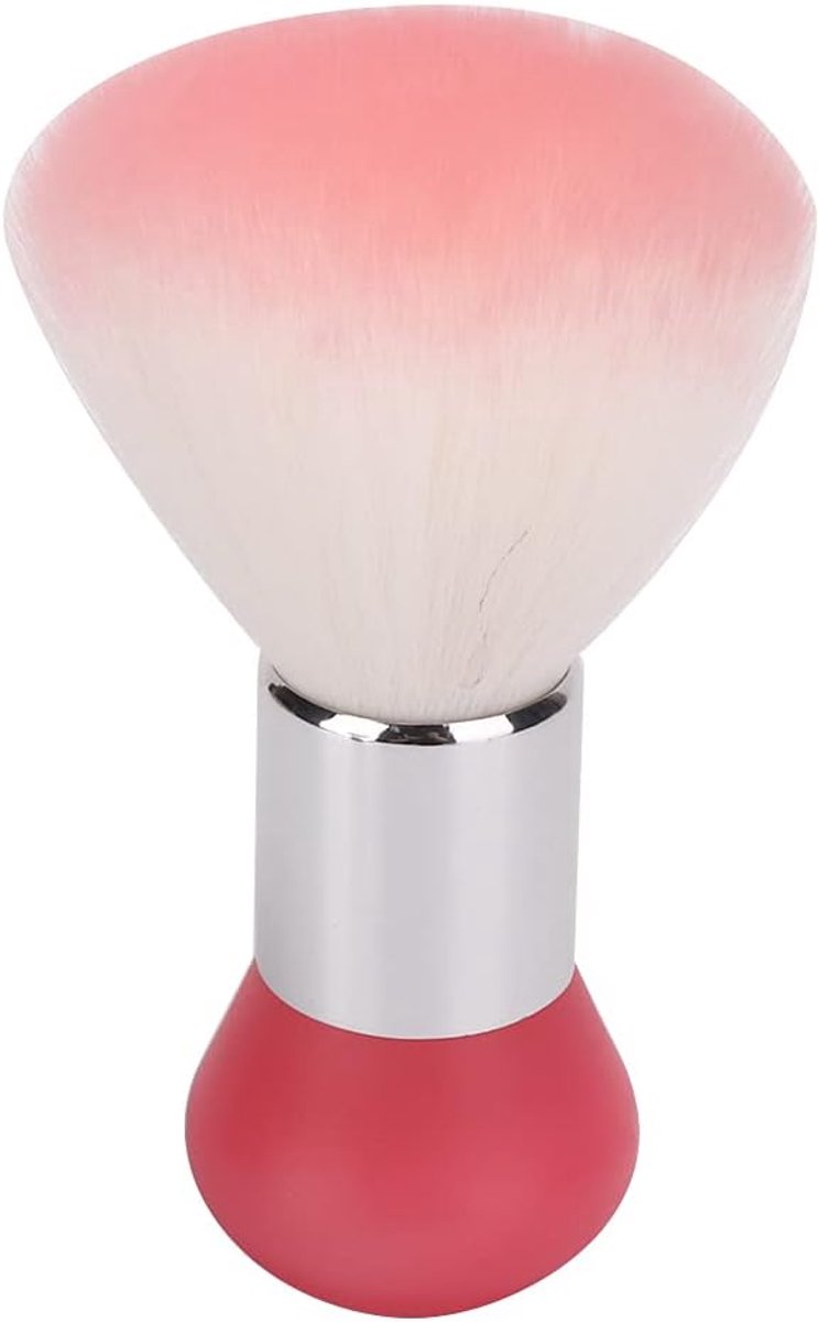 SnelShoppen - Professionele Haar Salon Nek Duster Borstel, Haarverwijderingsborstel voor Kappers, Zachte Schoonmaakborstel, Roze Nylon en ABS, Ideaal