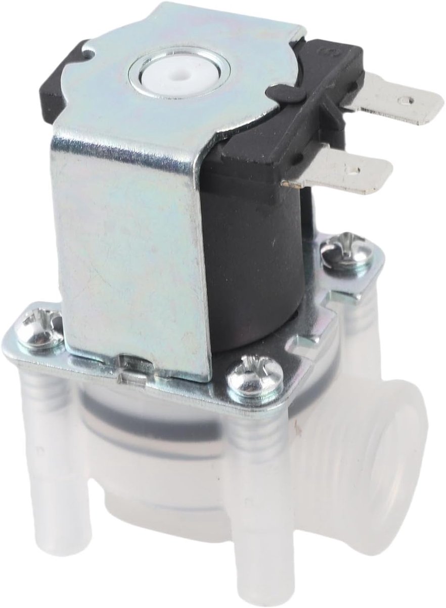 SnelShoppen - 24V DC Plastic Solenoid Ventiel voor Waterzuiveraar, 1/4 Inch Normaal Gesloten N/C Type Waterdispenser, Waterbehandeling, Waterstroomreg