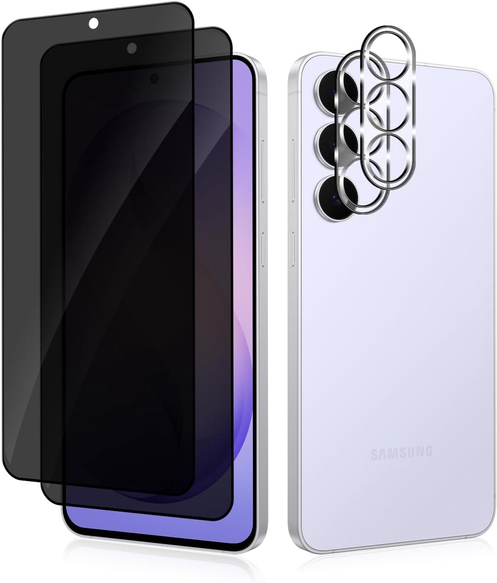 SnelShoppen - Privacyschermbeschermer met Cameralensbescherming voor Samsung Galaxy S26+ 5G [2 + 2 stuks] [Anti-kras] [9H Hardheid] [Case Friendly] An