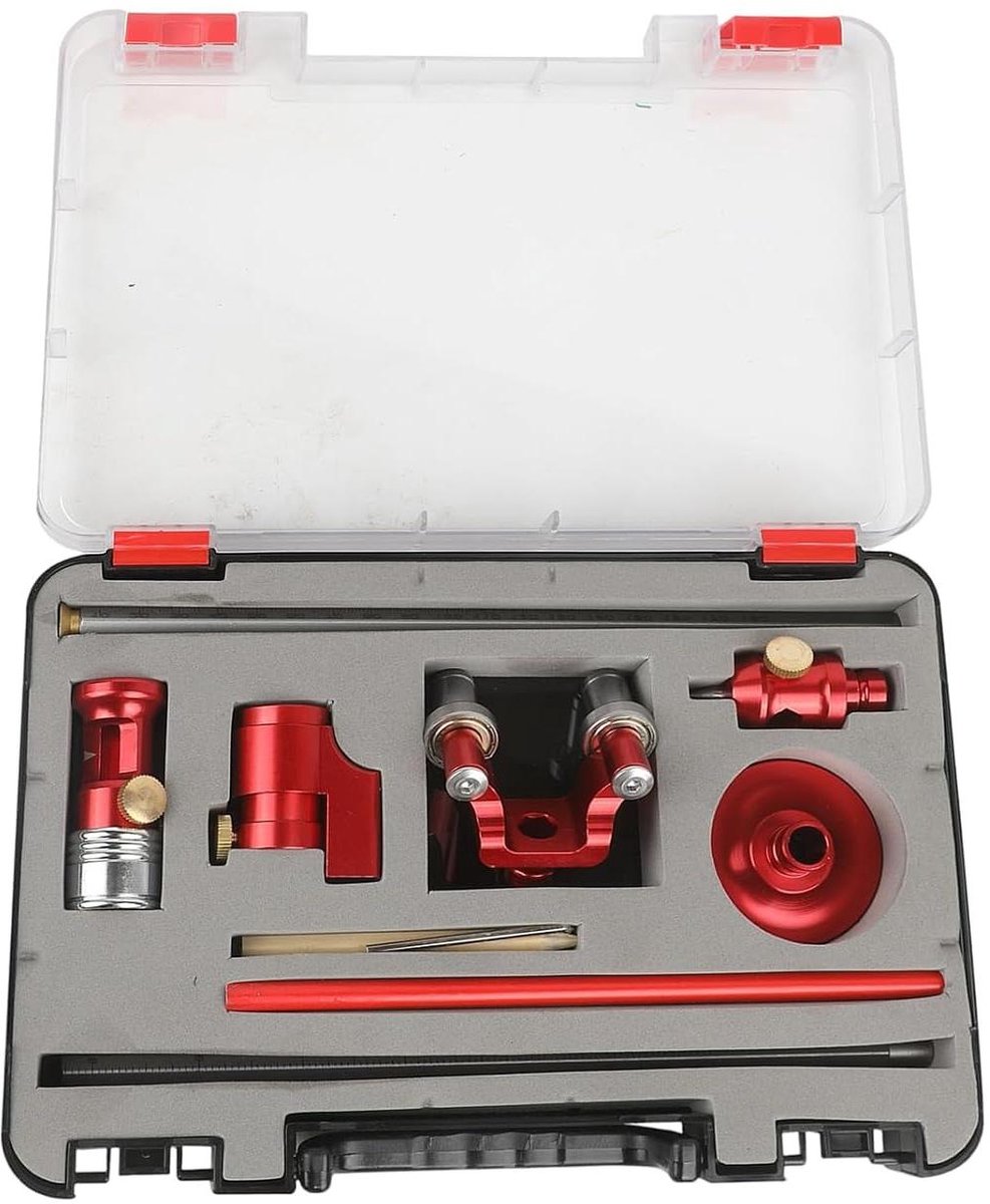 Houtbewerkingsliniaal - Aftekenliniaal Timmerwerk - Nauwkeurig Markeren - Verstelbaar Scribeermechanisme - 23.5 cm - Aluminium