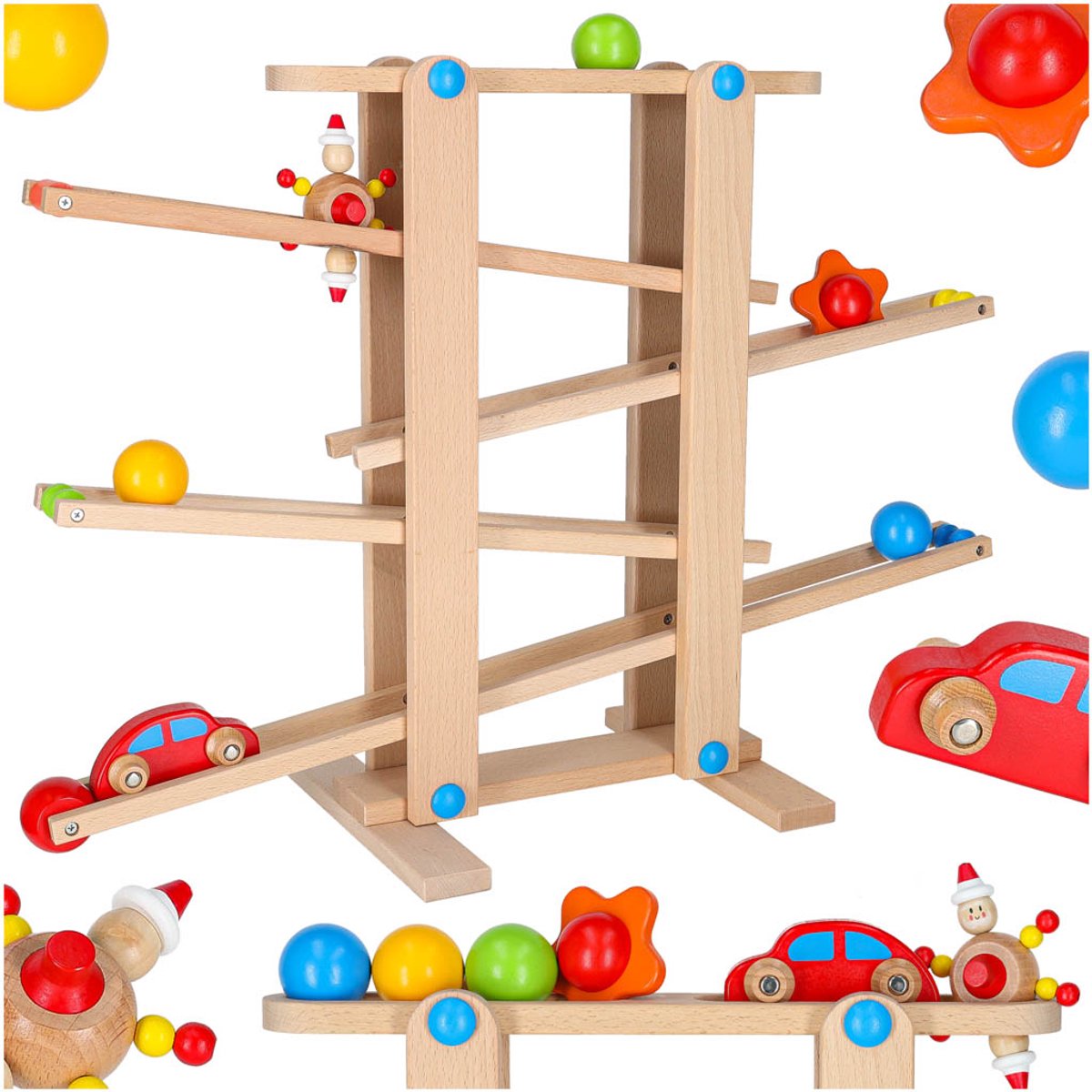 Montessori XXL Houten Ballenbaan - Speelgoed - Sinterklaas