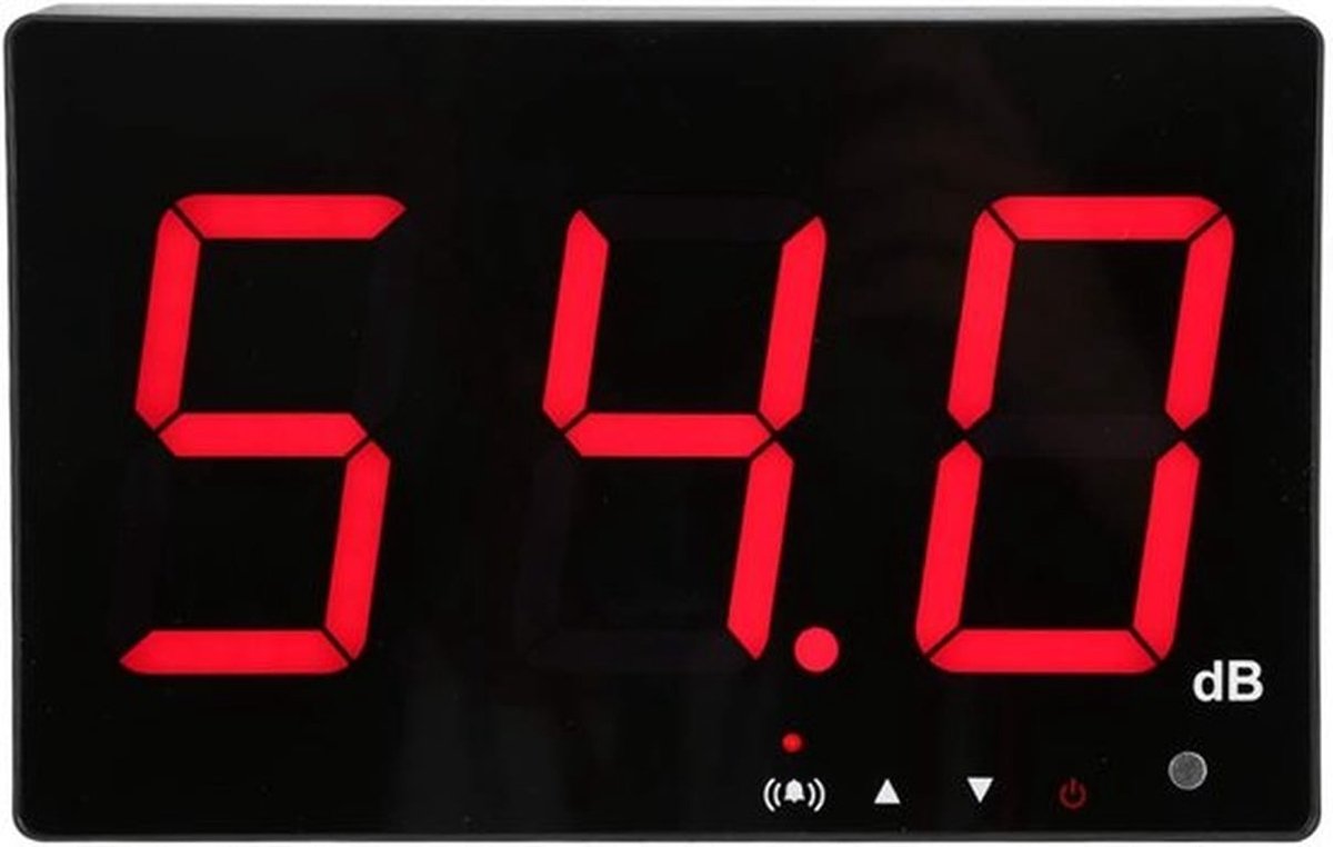 Geluidsniveaumeter 9,6 Inch LCD - Geluidsmeter - Datalogger - Alarmfunctie - Wandbeugel - Meetbereik 30-130dB