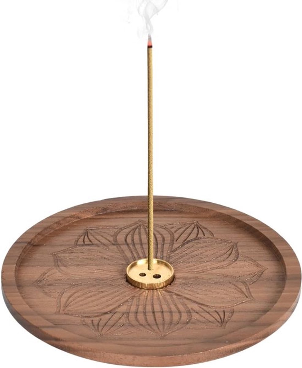 Ronde Lotus Wierookhouder voor Thuisdecoratie, Meditatie en Yoga - Wierookbrander en Stickhouder voor een Rustgevende Sfeer
