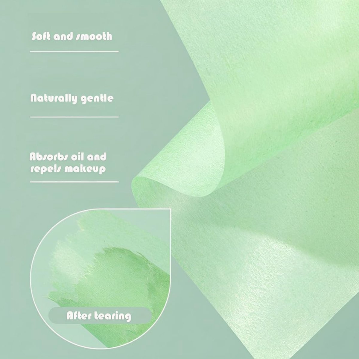 SnelShoppen - 600 Stuks Gezichts Tissue Papier, Olie Absorberend Papier voor Vette Huid, Geschikt voor Mannen en Vrouwen, Natuurlijke Cumin, Zacht en