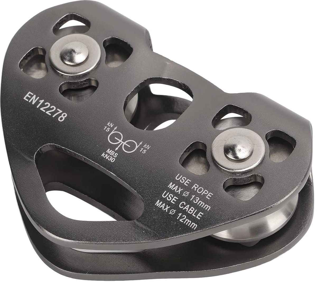 SnelShoppen - Klimgroep Katrol Aluminium Met Draaibare Tandem, Dubbele Snelheid, Lichtgewicht, Geschikt Voor Camping, Tuin, Klimgroepen