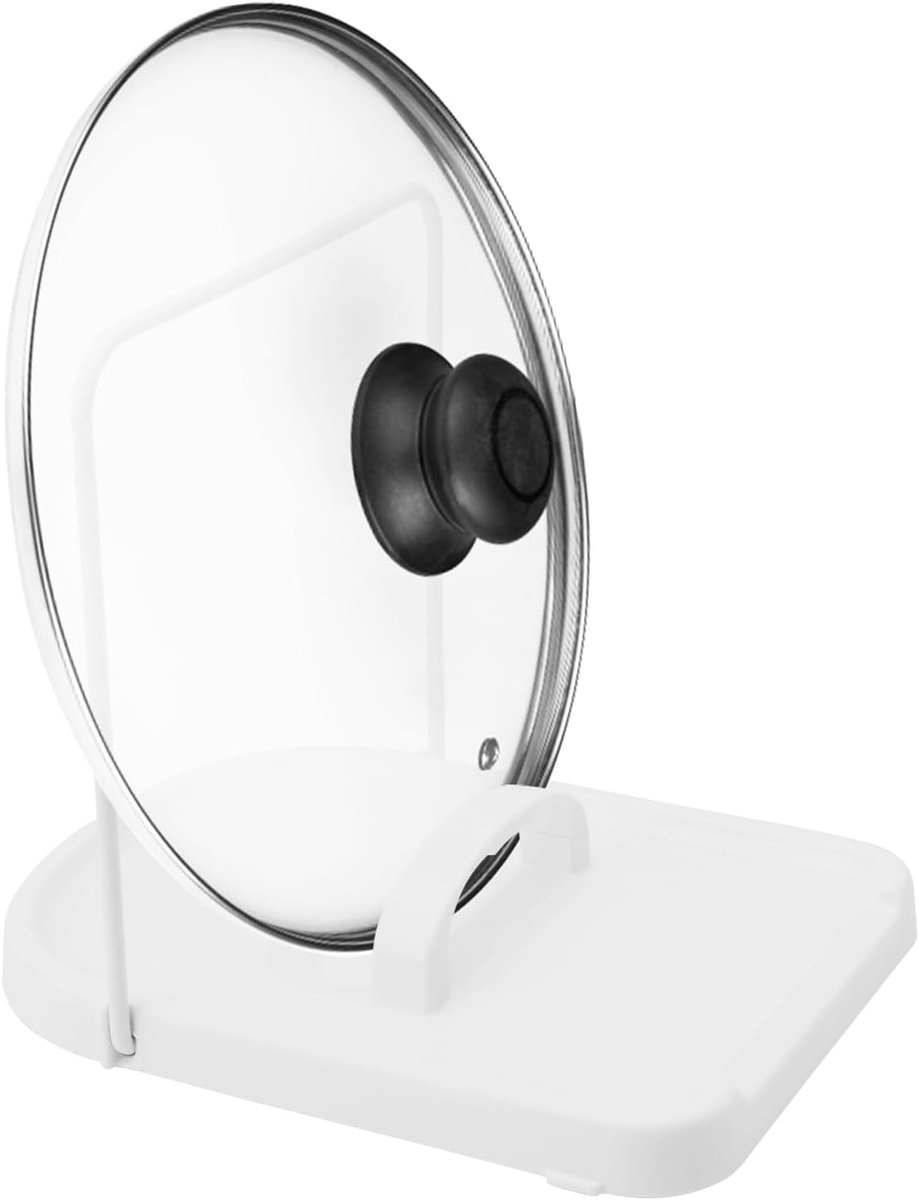 SnelShoppen - APOMOONS Pan Deksel Houder, Potdeksel Organiser, Kooklepel Houder, Vouwbare Dekselhouder Keuken, Voor Potdeksel Diameter 16-34 cm, Voor
