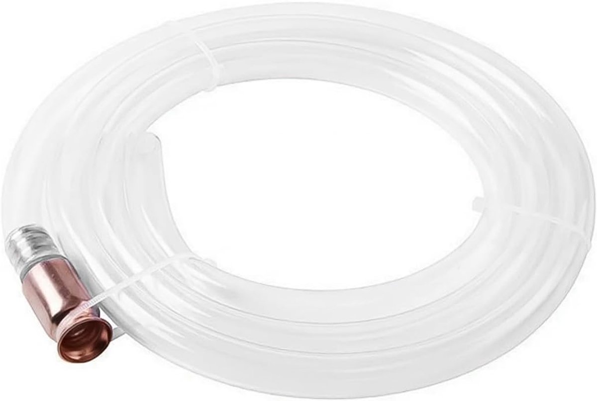 SnelShoppen - Shaking Hose Pomp 180 cm - Zelfaanzuigende Slang voor Vloeistoffen - Transparante PVC Tuinslang met Klem voor Diesel en Water