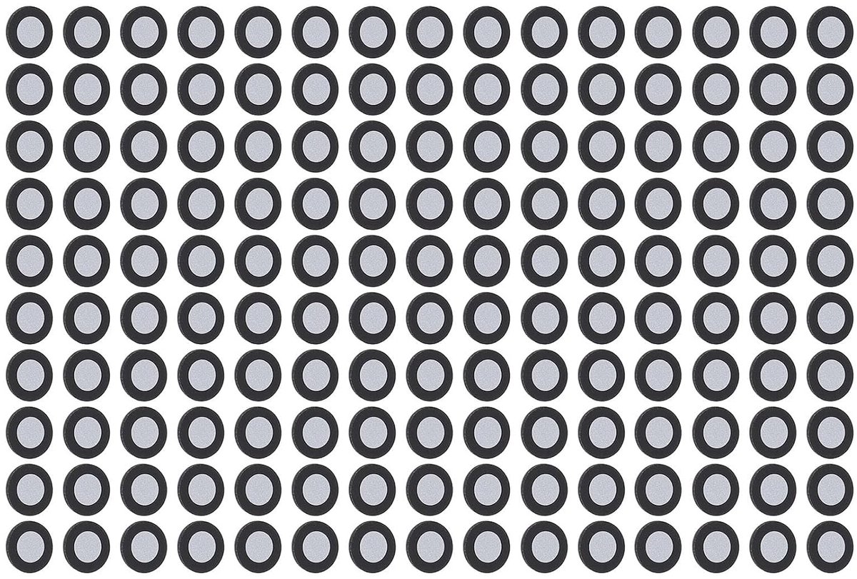 SnelShoppen - Magnetische Reflectieve Marker voor 3D Scannen, 150 Stuks, Hoge Reflectiviteit, ID 6 mm, Buitendiameter 10 mm, Voor Nauwkeurige Position