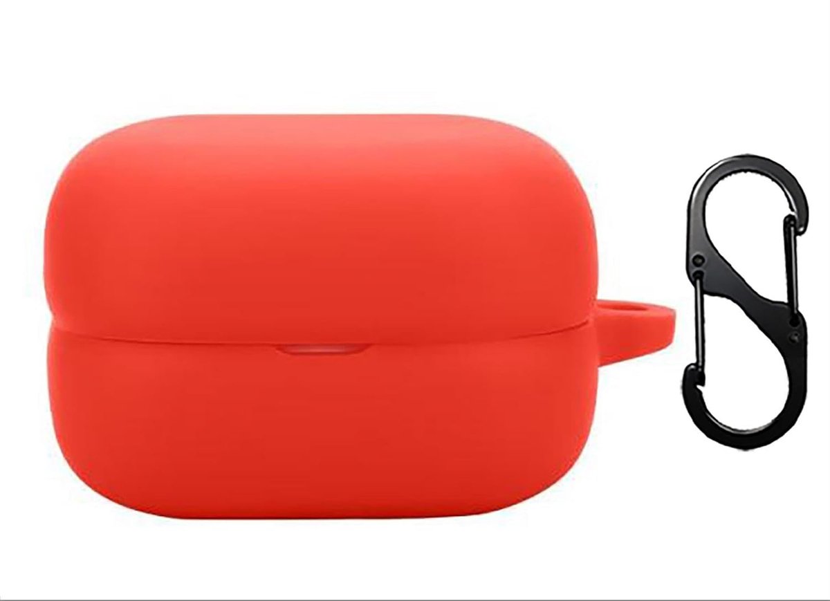 SnelShoppen - Ultra-Dunne Siliconen Hoes voor SONY LinkBuds Fit - Rood - Slanke Bescherming - Antivallen - Vingerafdrukbestendig - Ideaal voor Dagelij