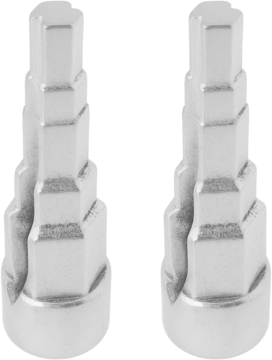 SnelShoppen - 2 Stuks Radiator Sleutel 1/2" Radiator Wrench Voor Ventielen Thermostaten 85x13mm Zilver Geschikt Voor Huishoudelijk Gebruik