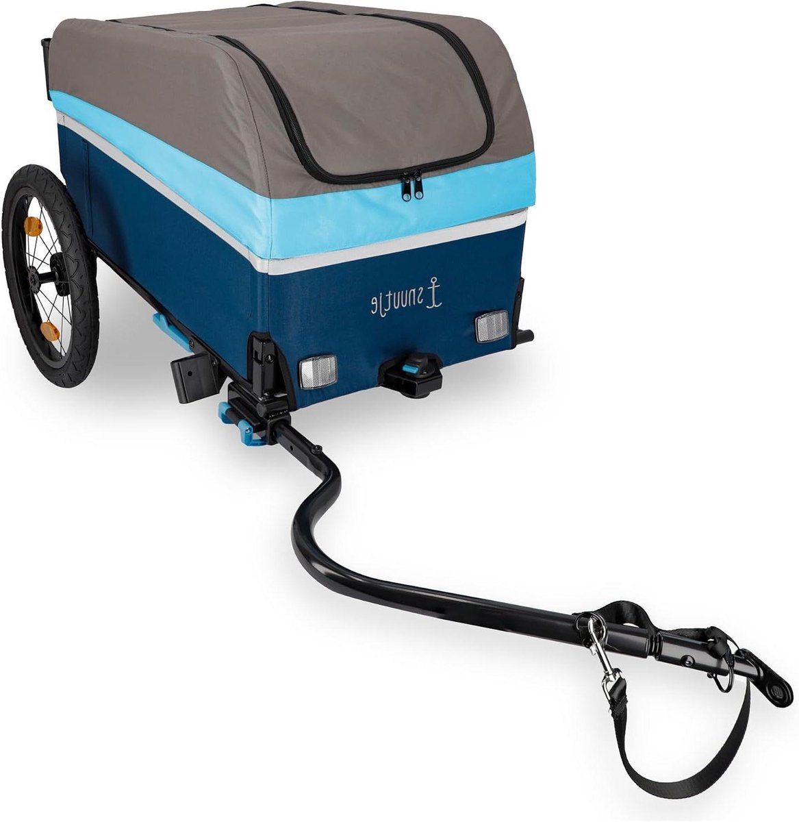 Fietskar - Boodschappenkar - Boodschappen Vervoeren - Reflecterende Strepen - 40 kg Draagvermogen - Blauw