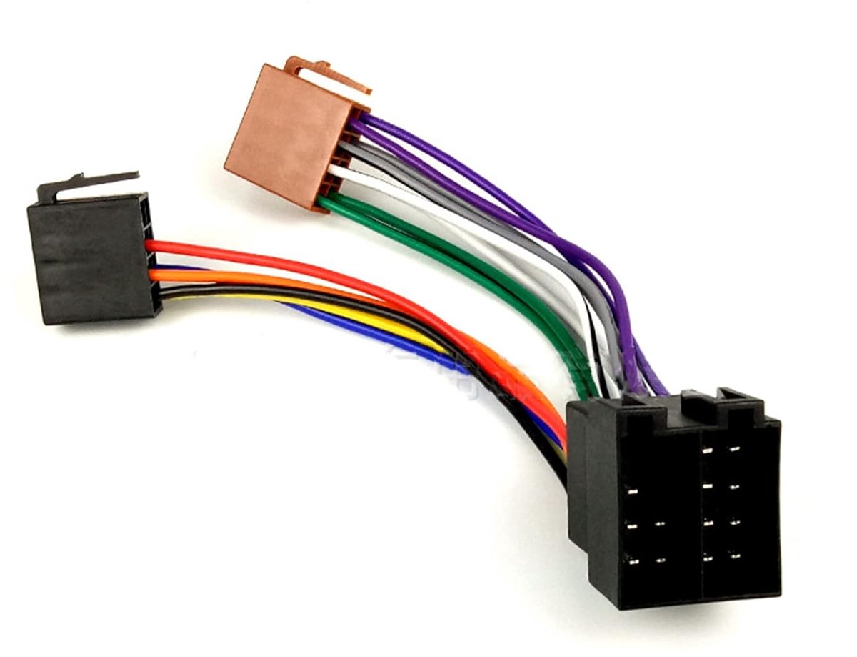 SnelShoppen - Car ISO Radio Adapter 16 Pin Stereo Radio Adapter Plug voor Veel Auto Modellen - Universele Connector voor Kenwood - Stabiele Gegevensov