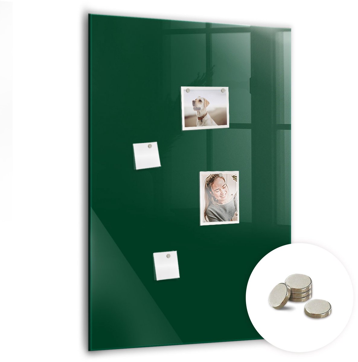 Coloray Glazen Magneetbord - Magnetisch Bord Rode kleur - 70x100 cm - Groente Magneetbord - Magnetic Board - Bureau Decoratie