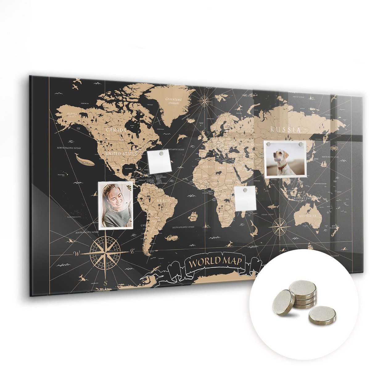 Coloray Glazen Magneetbord - Magnetisch Bord Graffiti - 120x60 cm - Grijs Magneetbord - Magnetic Board - Woonkamer Decoratie