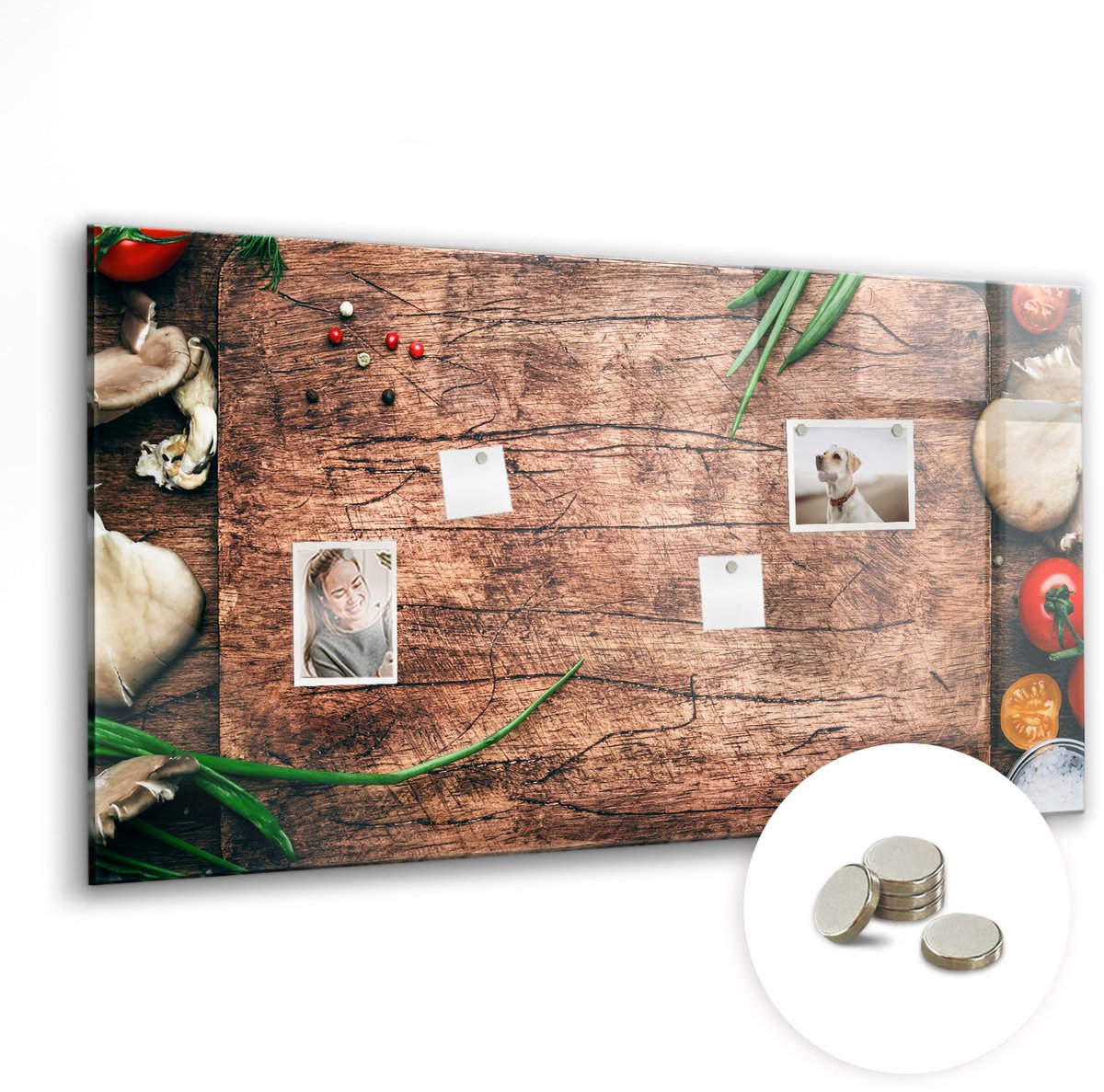 Coloray Glazen Magneetbord - Magnetisch Bord Astronaut - 120x60 cm - Bruin Magneetbord - Magnetic Board - Kinderkamer Decoratie