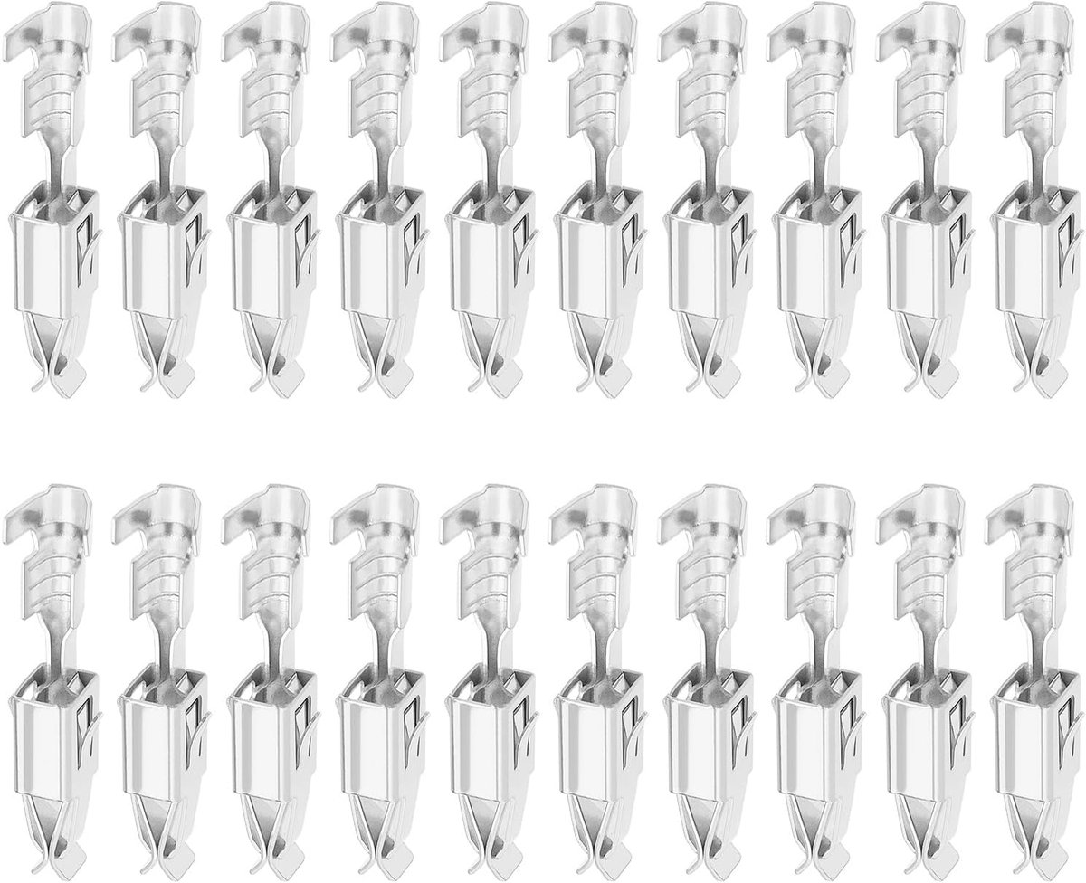 SnelShoppen - 20 Stuks Krimpcontacten Vervangende Terminals Pins Voor VW, Audi, BMW, Mercedes - OEM Nummer 000979133E, 000979225E, 90684307, 0.50-1.00
