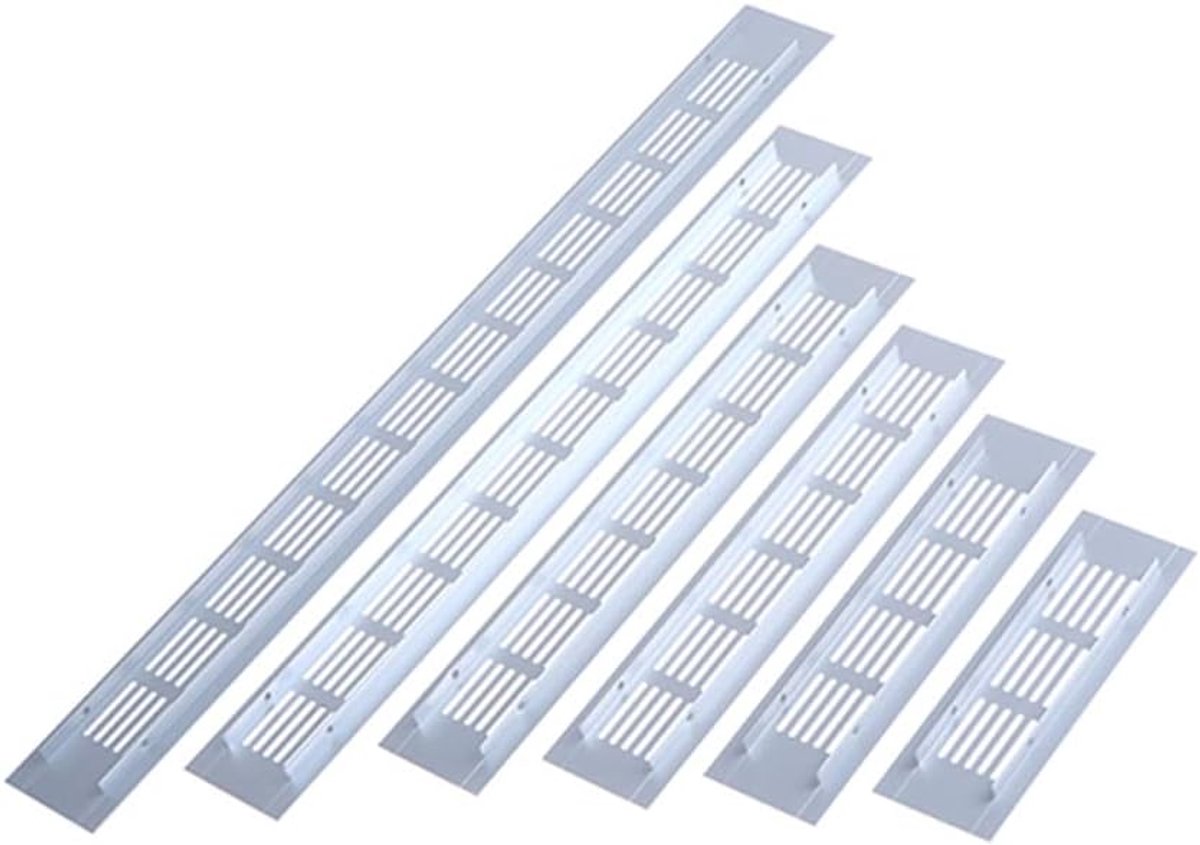 SnelShoppen - 2 Stuks Ventilatierooster Wand Grille Deksel Rectangular Vorm voor Keuken, Badkamer, Kast en Deur - Duurzaam en Sterk - Verschillende Ma