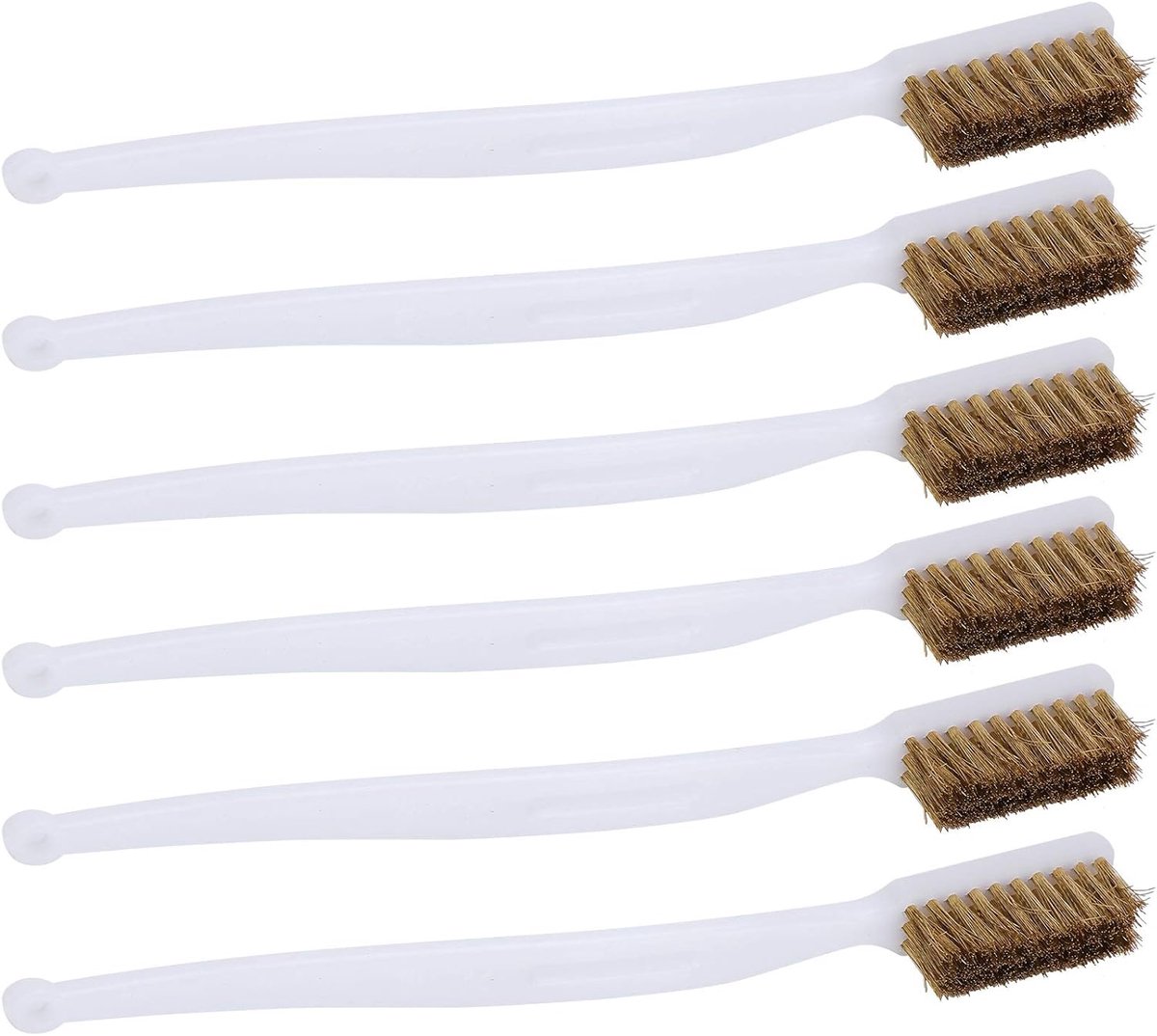 SnelShoppen - 6-delige Stalen Borstel Set, 3D Printer Borstel Accessoire, Roestverwijdering Stalen Borstel, 6.7 Inch Schoonmaak Borstel voor Mondstuk