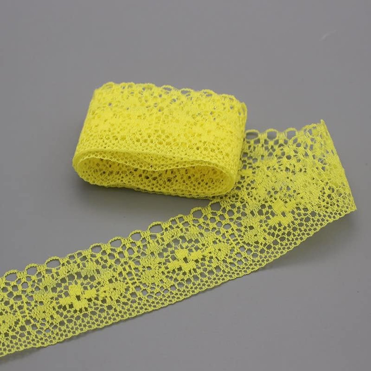 Lace Band, Elastic Lace Edge, Lace Edge, Decorative Band, Lace Flowers, Width 4 cm, Cotton, Vintage Style, Crochet - ShopVlot
