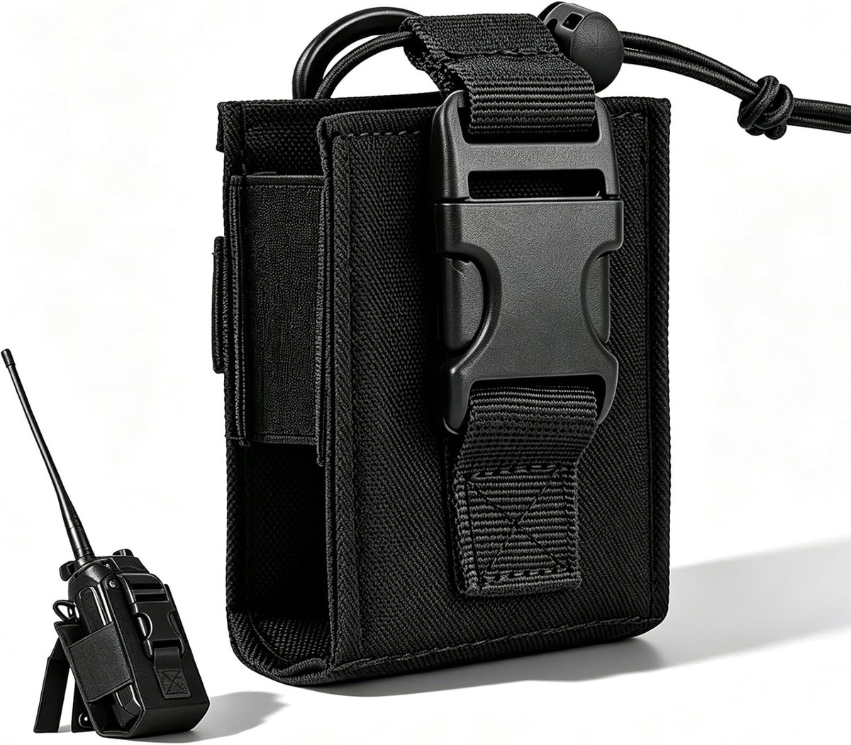 Tactical Interphone Pouch - Zwart - Verstelbare holster voor tweeweg radio - Makkelijk te dragen en op te bergen - SnelShoppen