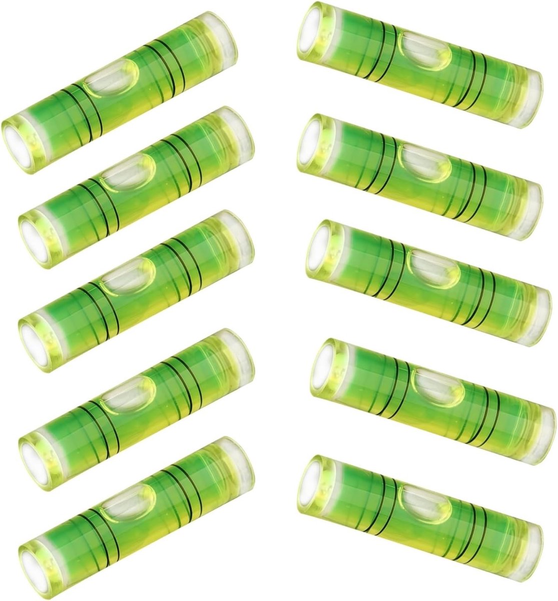 Mini Waterpas - Klein Niveau - Nauwkeurig Stellen - Hoge Nauwkeurigheid - 10 Stuks 9.5x40mm - Groen