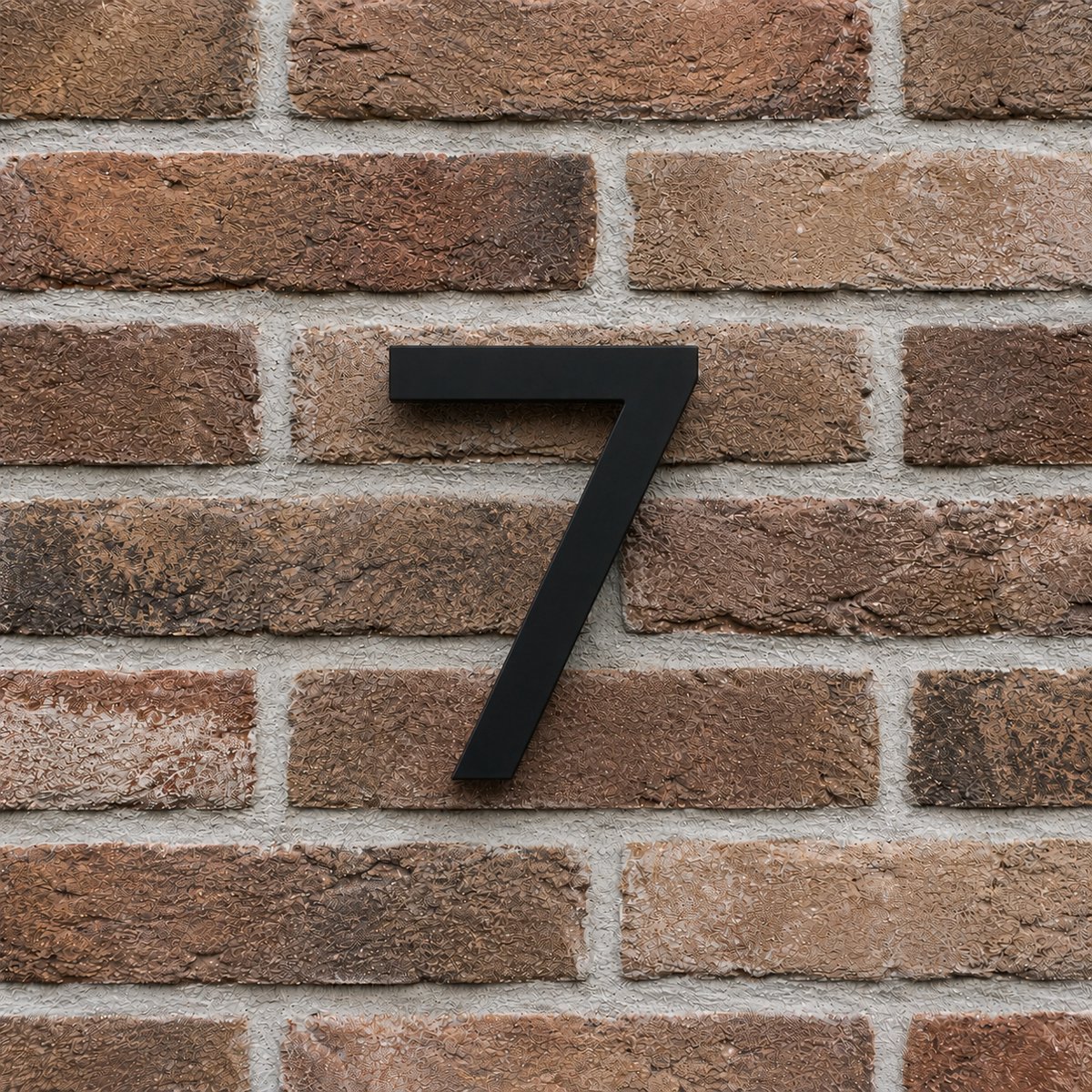 Acrylato Zwart Huisnummer 15 cm - Cijfer 7 - incl. set voor bevestiging | Incl. 2 jaar garantie