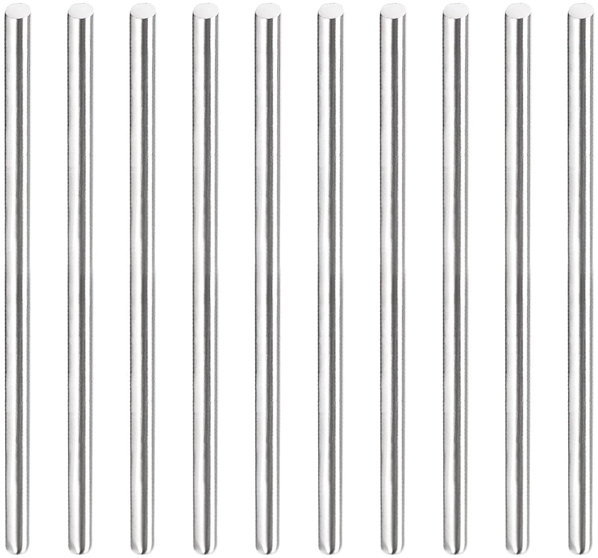 SnelShoppen - Ronde Staalstaven 304 RVS 2 mm x 50 mm - 20 Stuks - Voor Modelbouw, Bomen, Schepen en Vliegtuigen - Hoogwaardige Kwaliteit