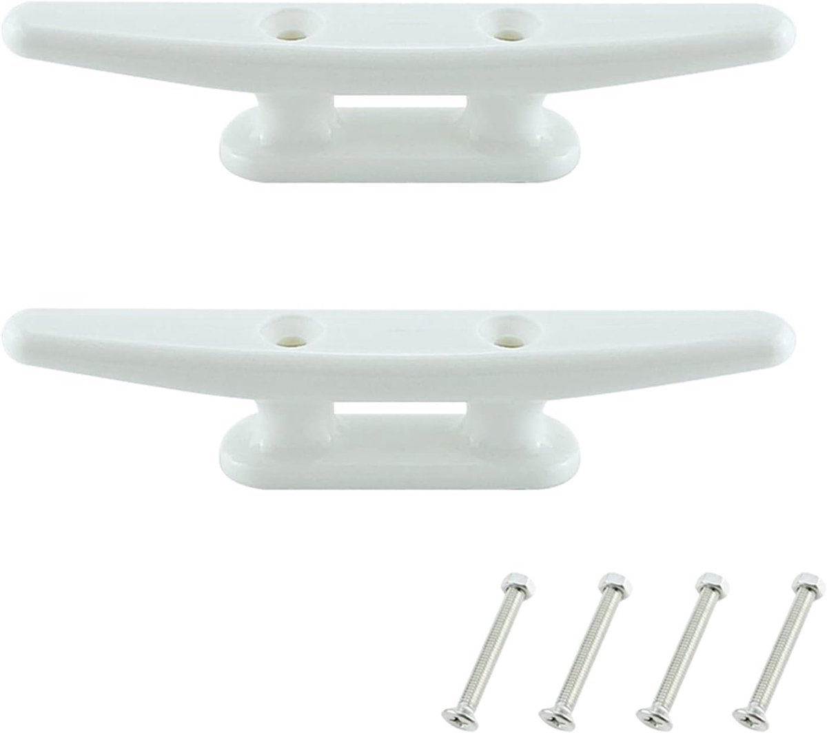 SnelShoppen - 2 Stuks Hoge Kwaliteit Nylon Bootlampen, 100 mm Wit, Perfect voor Boot, Camping, Tuin en Feest