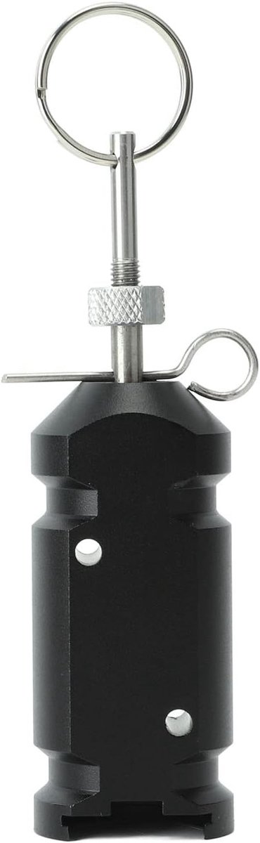 SnelShoppen - Perimeter Trip Alarm, 4.5V Camping Draad Alarmapparaat met 360° Dekking voor Buitengebruik, Zwart, Voor Tuin, Campings en Beveiliging va