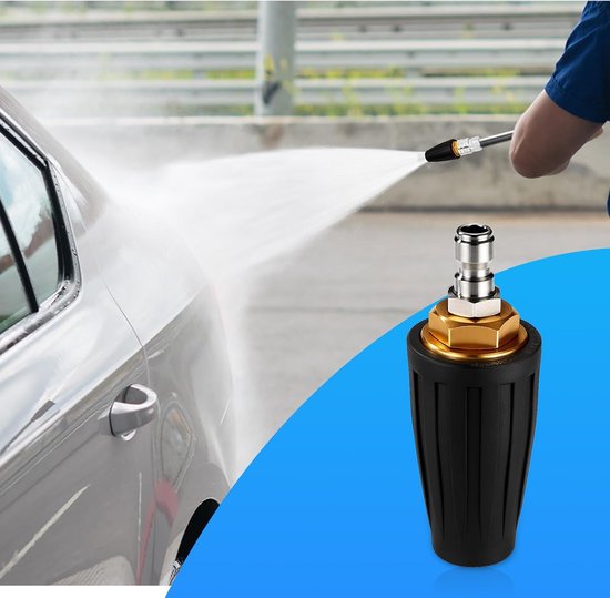SnelShoppen - Lyreh Turbo Spraykop Hogedrukreiniger, Premium 360 Graden Draaibare Spraykop met 5 Hogedrukreiniger Tips, Praktische Accessoires voor Au van Snelshoppen — afbeelding 2