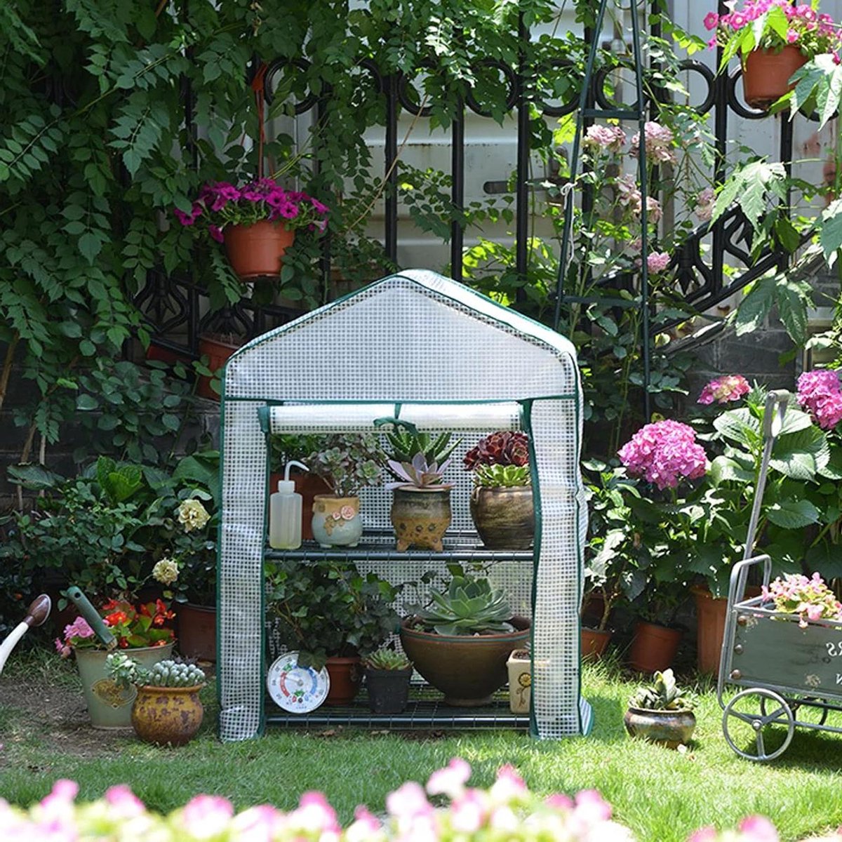 Mini Kas Kleine Kas - Plantenkas Groeitent - Planten Kweken - Roestbestendig Frame - Niet Gespecificeerd - Wit