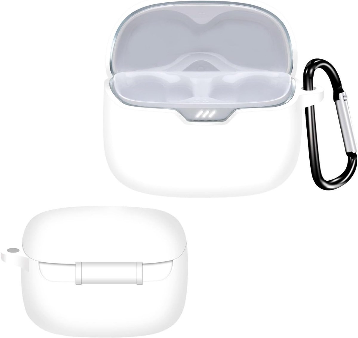 SnelShoppen - Silicone Beschermhoes voor JBL Tune 245NC TWS, Lichtgewicht, Schokbestendig, Ultra Dun, Wit, Geschikt voor Dagelijks Gebruik