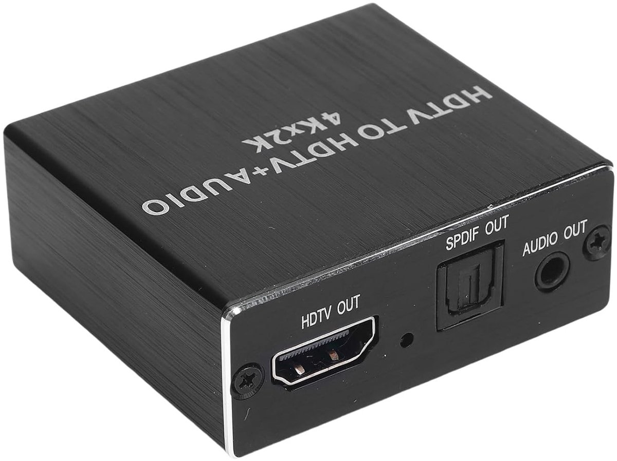 SnelShoppen - 4K Sound Extractor HDMI naar Optische SPDIF 3.5mm Converter Adapter, HD Multimedia Interface met 2.0CH 5.1CH Pass Mode voor Luidsprekers