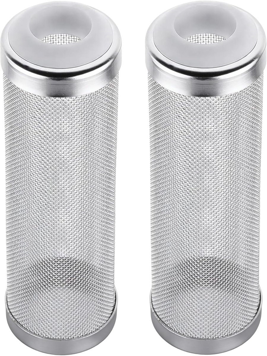 SnelShoppen - Pack van 2 Aquarium Buitenfilter Bescherming, Duurzaam 16 mm Zuigbescherming, RVS Filter, Multifunctionele Beschermkap voor Aquarium