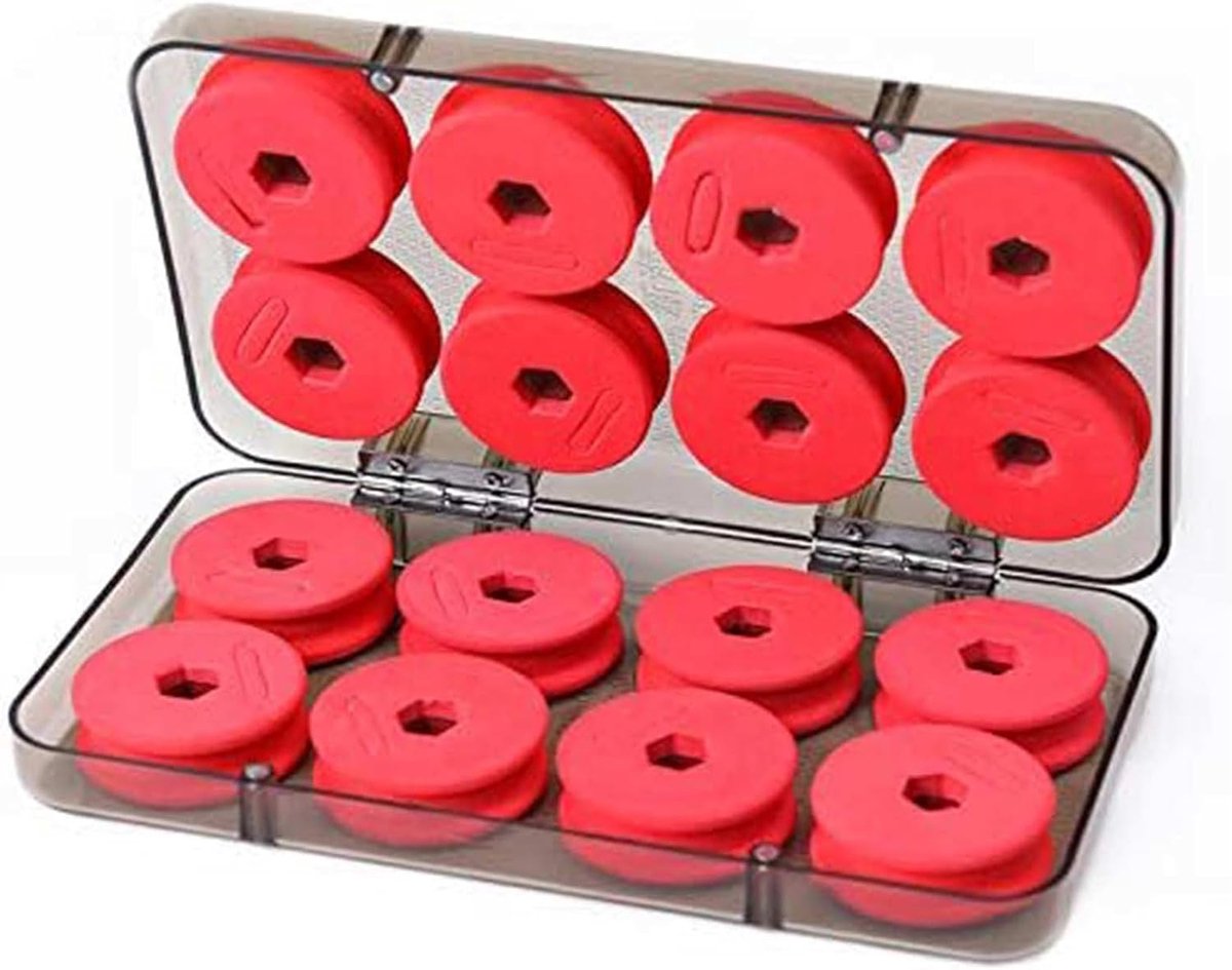 SnelShoppen - 16 delige Opbergset voor Vissnoer, Foam Winder voor Vissnoer, Lichtgewicht ABS Schuim, Ideaal voor Vliegvissen en Karpervissen, Organise