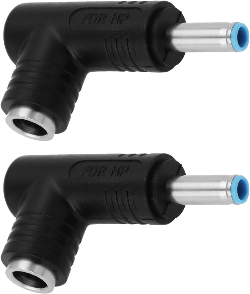 SnelShoppen - DC Voedingsadapter 90 Graden 240W 5.5mm x 2.5mm Vrouwelijke Jack naar 4.5mm x 3mm Mannelijke Plug voor Laptop Stroomverbinding Conversie