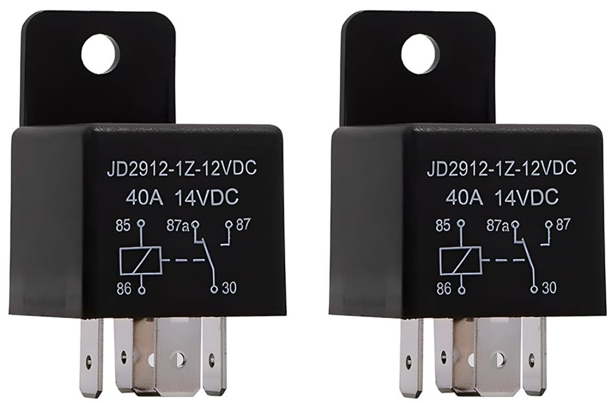 SnelShoppen - 2 Stuks 12V Auto Startrelais, 5-Pin Auto Relais, Motor Coil, Beschermingsrelais, Schakelaar, 5 Polige Relais voor Auto's en Motoren