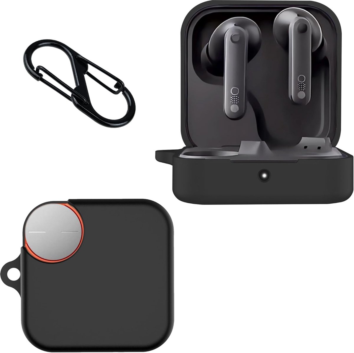 Beschermhoes voor Nothing Buds Pro 2 - Siliconen Carabiner Hoes - Ultra Dun - Schokbestendig en Krasbestendig - ShopVlot