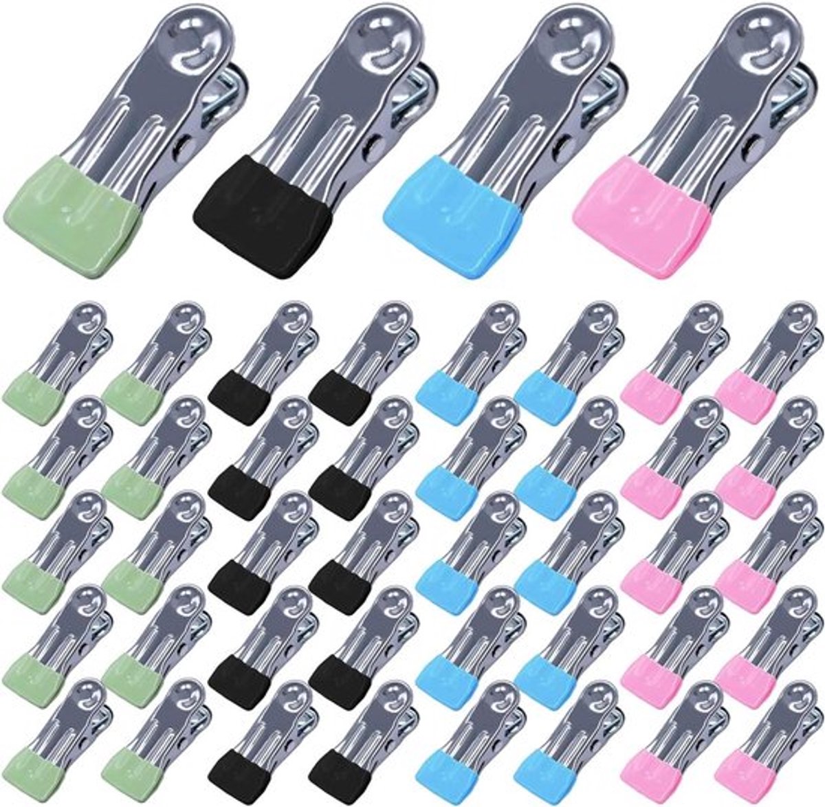 Metalen wasknijpers - multifunctioneel en antislip - 40 stuks - verschillende kleuren