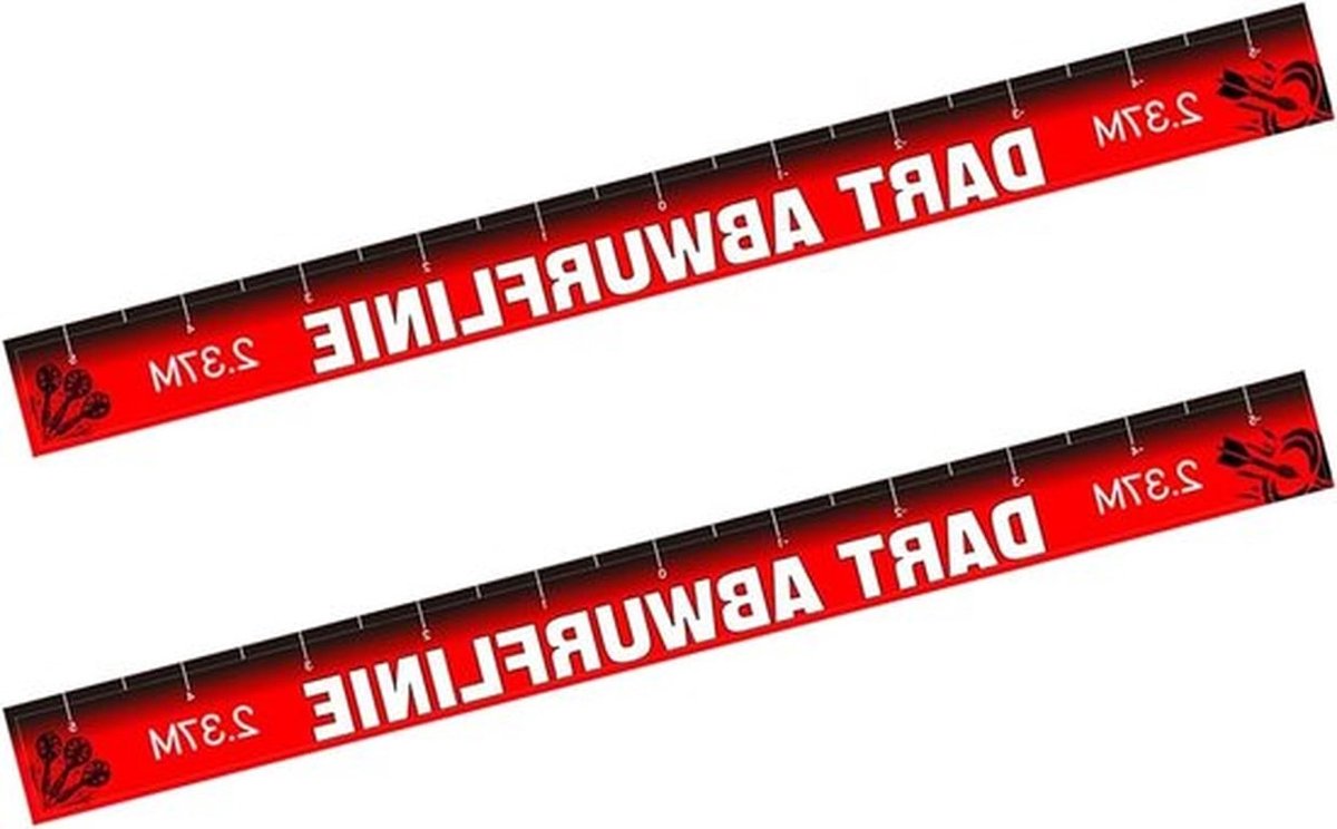 Dart Gooi Lijn Set van 2, Zelfklevende Oche Lijn voor Darts Spel, Hoogwaardige Vloerstickers voor Thuis, Speelkamer en Bar, Professionele Darts Accessoires en Decoratie